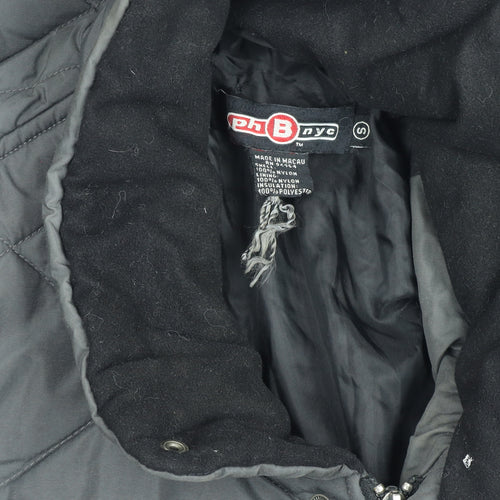 Phat Farm Men's Black Quilted Nylon Winter Jacket Size S