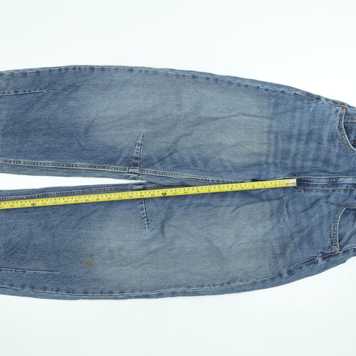 ZARA Women’s Blue Wide-Leg High-Rise Denim Jeans Size 4