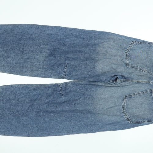 ZARA Women’s Blue Wide-Leg High-Rise Denim Jeans Size 4