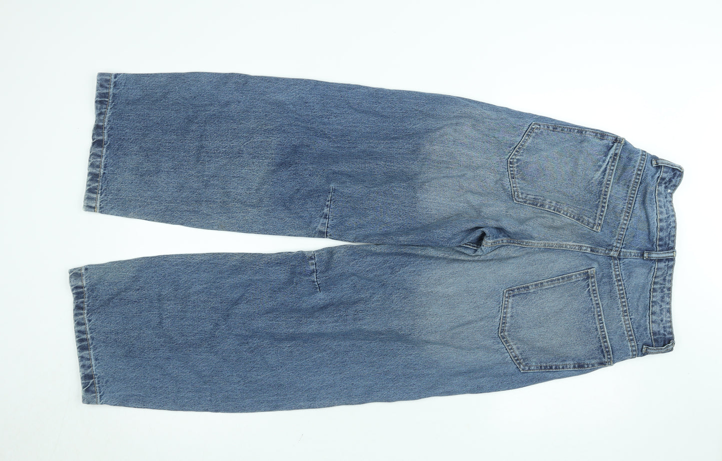 ZARA Women’s Blue Wide-Leg High-Rise Denim Jeans Size 4