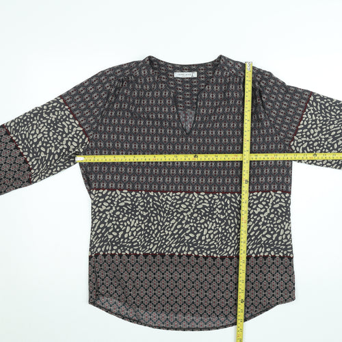 J’aime La Vie Women’s Multicoloured Tunic Blouse Size M Bohemian V-Neck