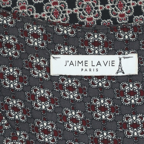 J’aime La Vie Women’s Multicoloured Tunic Blouse Size M Bohemian V-Neck