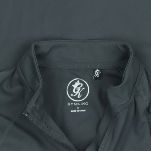 Gym King Women's Black Size 6 Slim Fit Full Zip Track Jacket