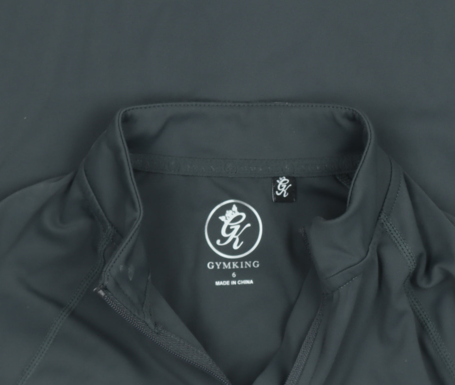 Gym King Women's Black Size 6 Slim Fit Full Zip Track Jacket