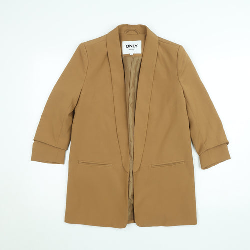 ONLY Women’s Brown Shawl Lapel Blazer Size 8 Tailored Stretch Jacket