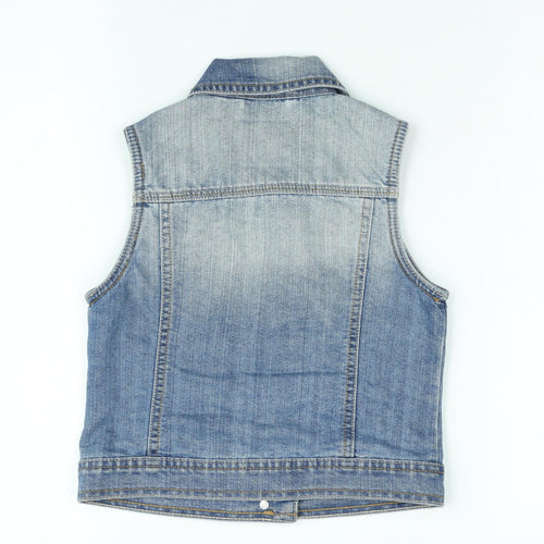 Dunnes Stores Girls Blue Denim Button Waistcoat Age 7 Years