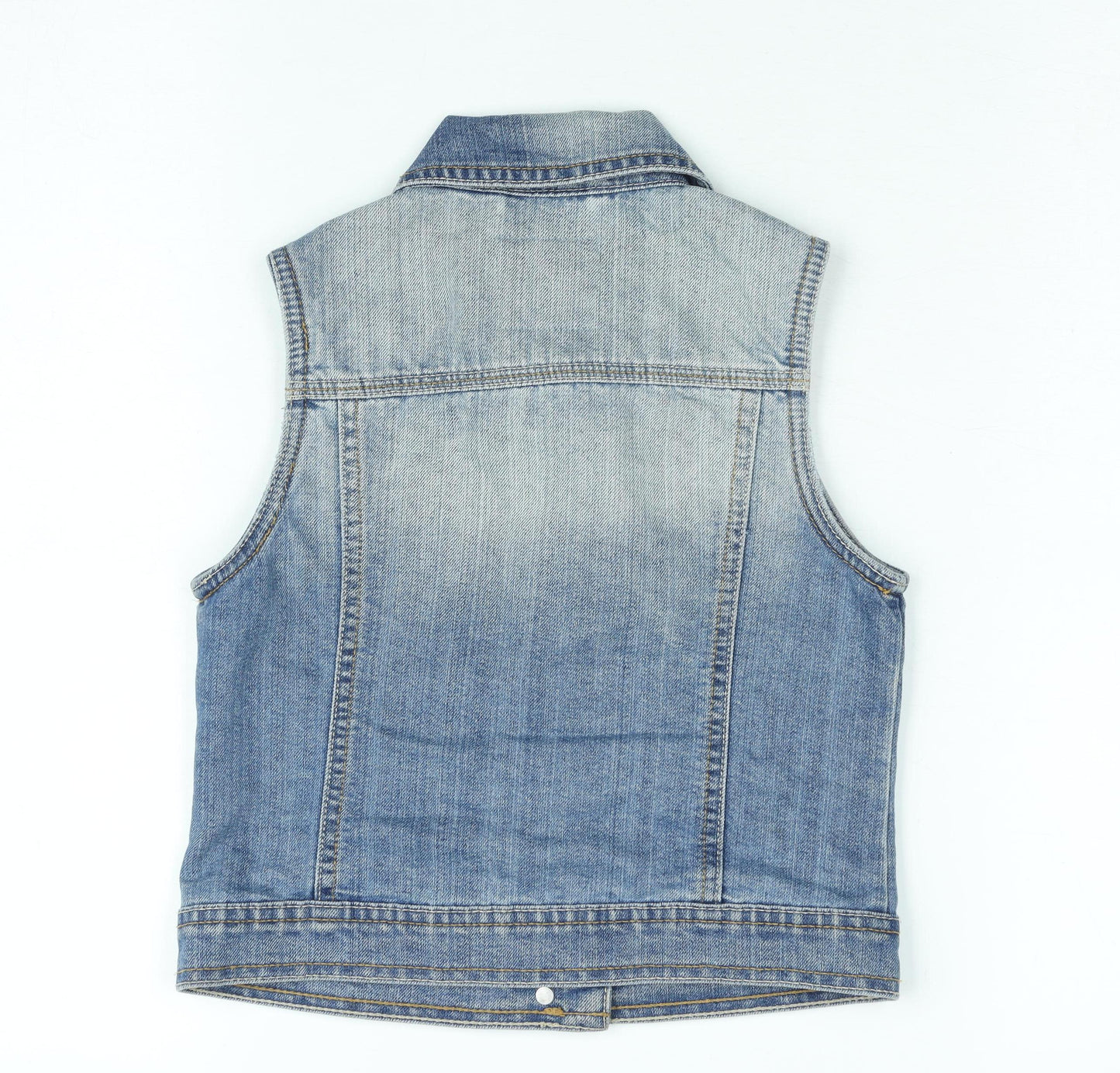 Dunnes Stores Girls Blue Denim Button Waistcoat Age 7 Years