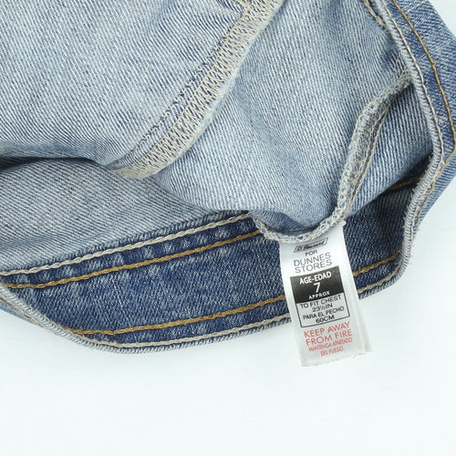 Dunnes Stores Girls Blue Denim Button Waistcoat Age 7 Years