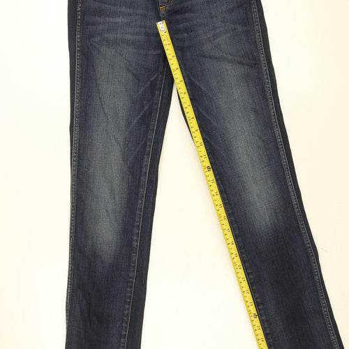 Zara Women Blue Skinny Jeans Size 10 Z1975 Denim Mid Rise Slim Fit