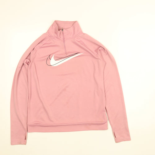 Nike Women's Pink XS Dri-FIT 1/4 Zip Running Top