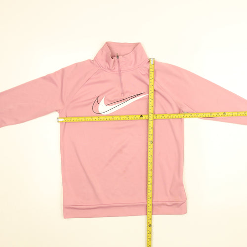 Nike Women's Pink XS Dri-FIT 1/4 Zip Running Top