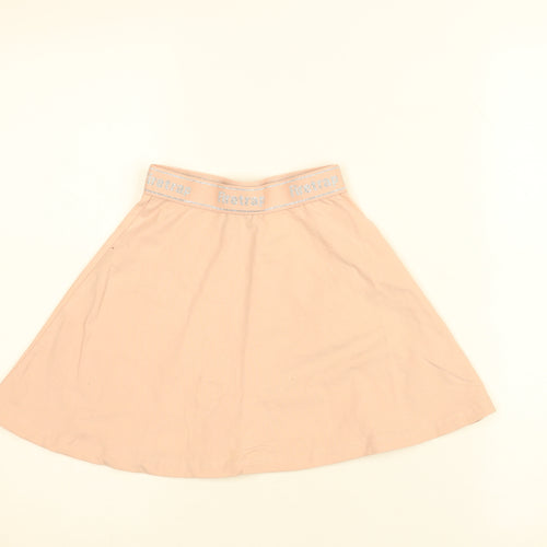 Firetrap Girls Pink A-Line Skirt 7-8 Years Elastic Waist Glitter Logo