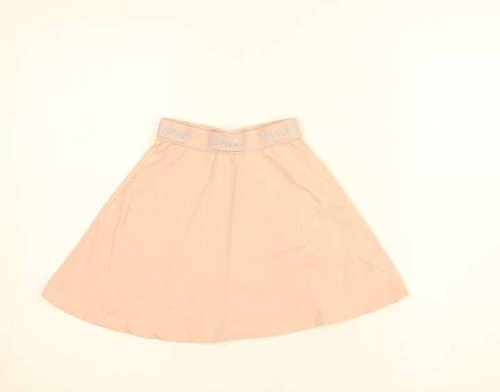 Firetrap Girls Pink A-Line Skirt 7-8 Years Elastic Waist Glitter Logo
