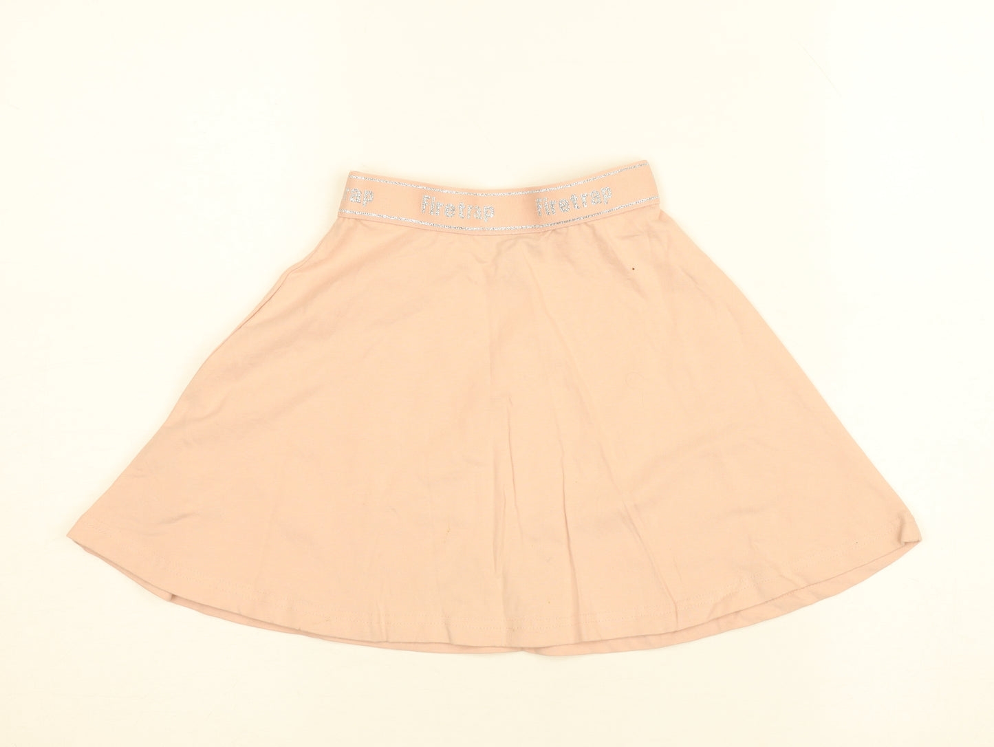Firetrap Girls Pink A-Line Skirt 7-8 Years Elastic Waist Glitter Logo