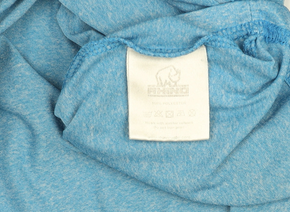 Rhino Women's Blue Polyester Short Sleeve Active T-Shirt M