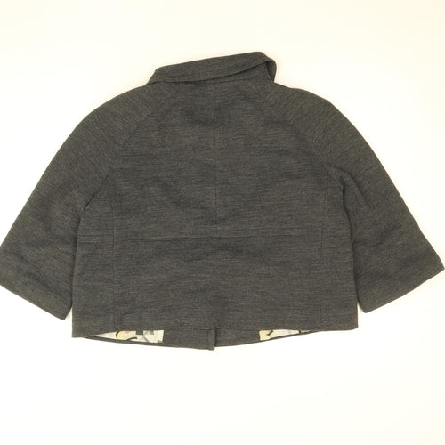 Marks and Spencer Women Grey Wool Blend Short Blazer UK 14