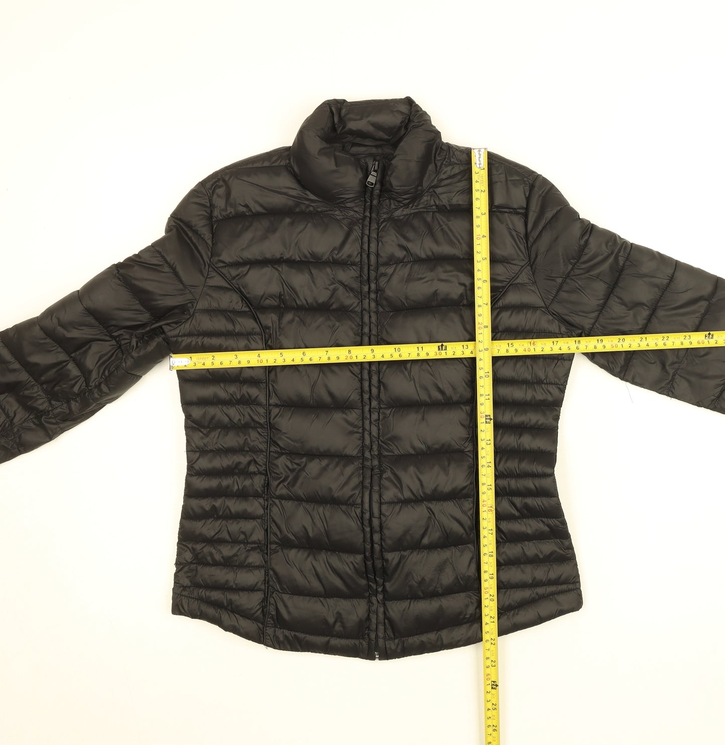 Atmosphere Womens Black S Lightweight Packable Quilted Puffer Jacket