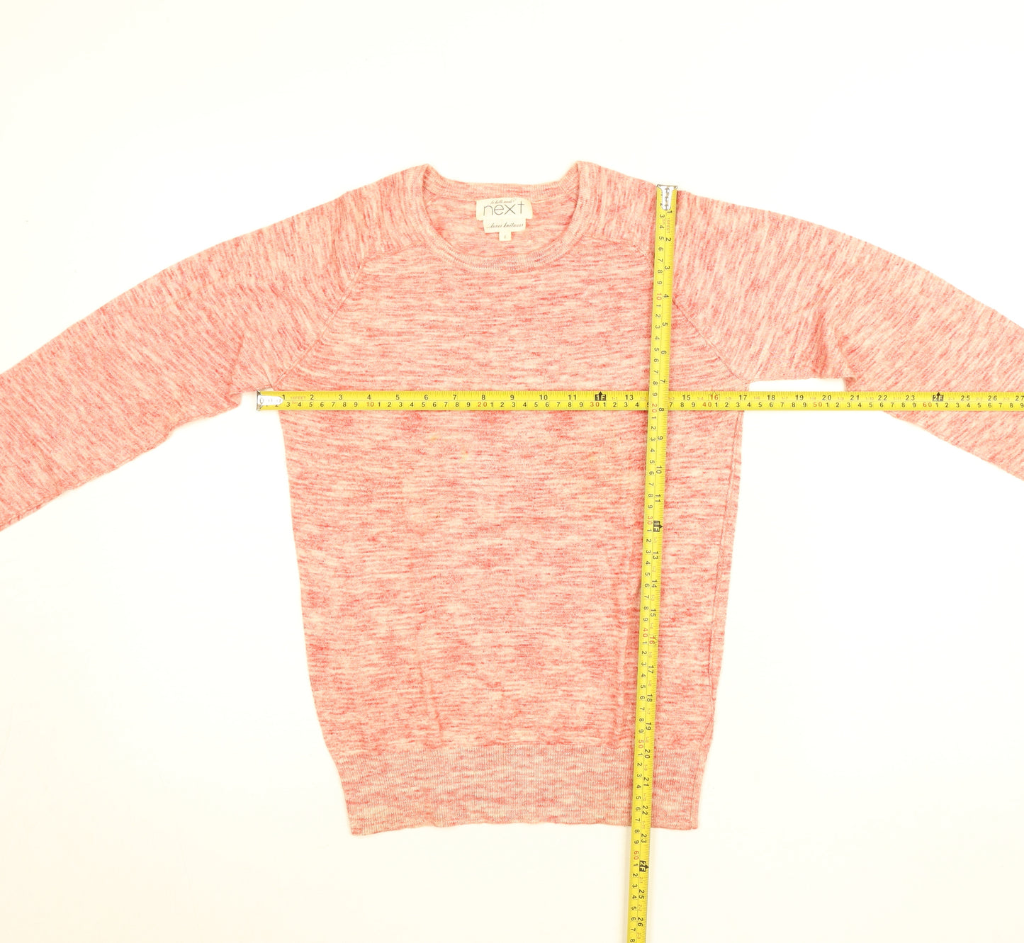 Next Womens Pink Knit Long Sleeve Crew Neck Jumper Size 8