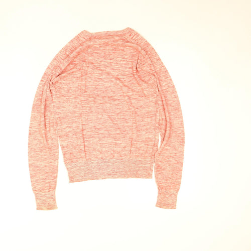 Next Womens Pink Knit Long Sleeve Crew Neck Jumper Size 8