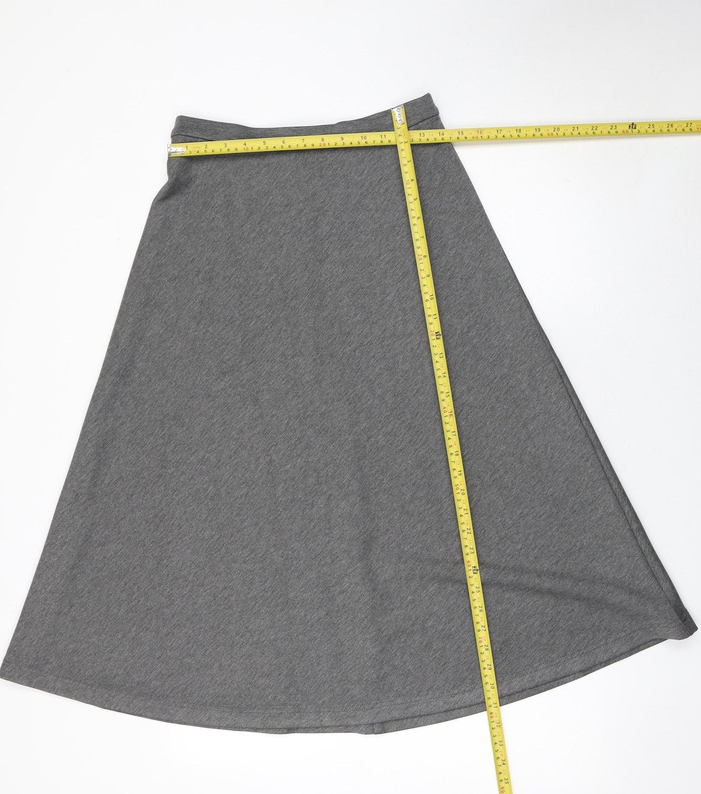 Marks and Spencer Women’s Grey A-Line Midi Jersey Skirt Size 10