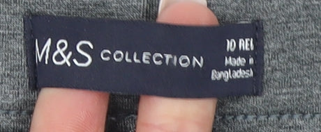 Marks and Spencer Women’s Grey A-Line Midi Jersey Skirt Size 10