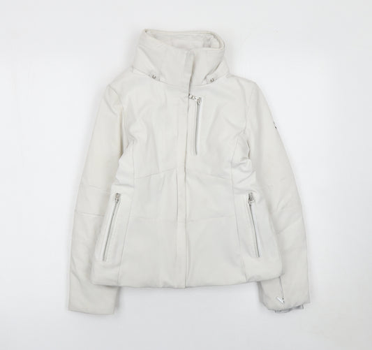 Poivre Blanc Girls White Ski Puffer Jacket Size 10 Years Waterproof Winter Coat