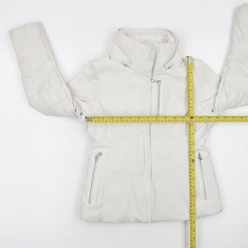 Poivre Blanc Girls White Ski Puffer Jacket Size 10 Years Waterproof Winter Coat