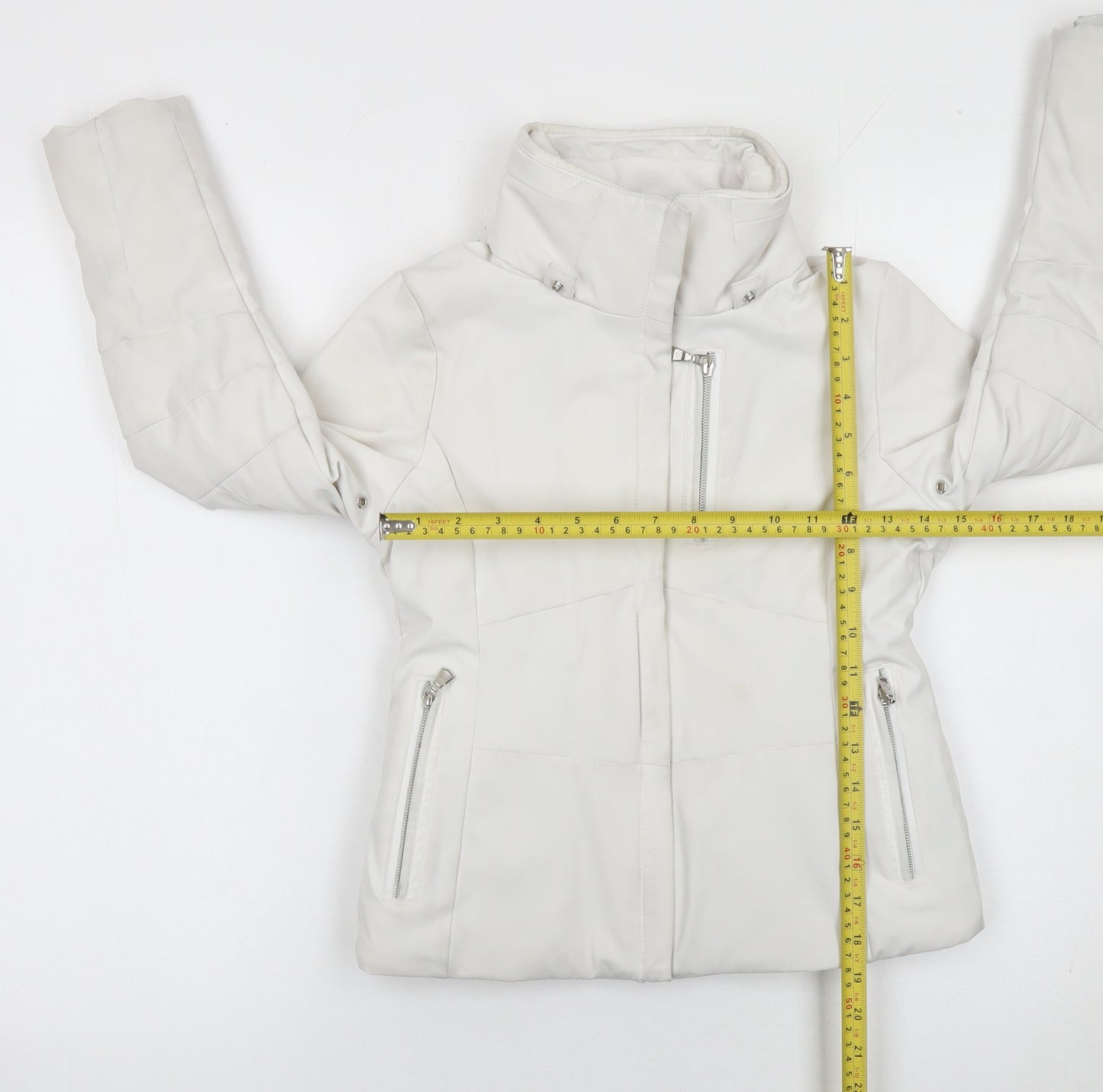 Poivre Blanc Girls White Ski Puffer Jacket Size 10 Years Waterproof Winter Coat