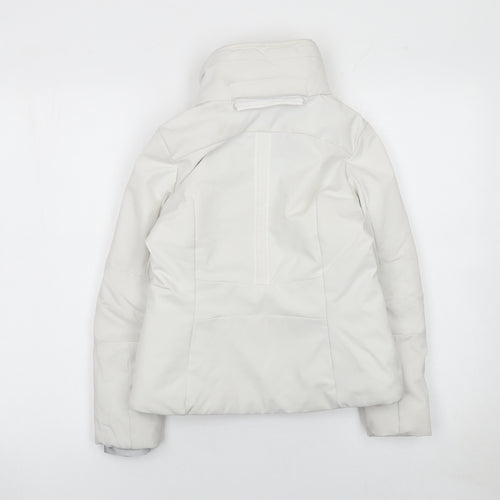 Poivre Blanc Girls White Ski Puffer Jacket Size 10 Years Waterproof Winter Coat