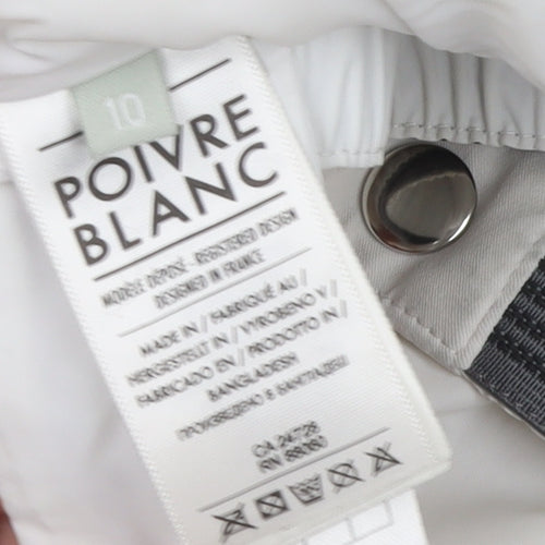 Poivre Blanc Girls White Ski Puffer Jacket Size 10 Years Waterproof Winter Coat