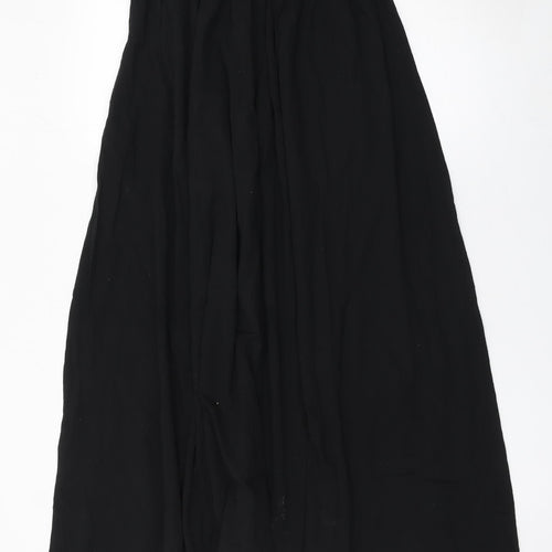 Marks and Spencer Women’s Black Cotton A-Line Midi Skirt Size 10
