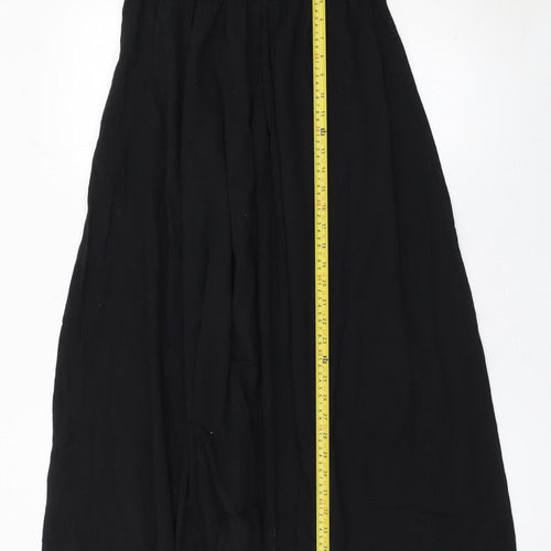 Marks and Spencer Women’s Black Cotton A-Line Midi Skirt Size 10