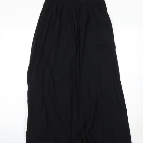 Marks and Spencer Women’s Black Cotton A-Line Midi Skirt Size 10