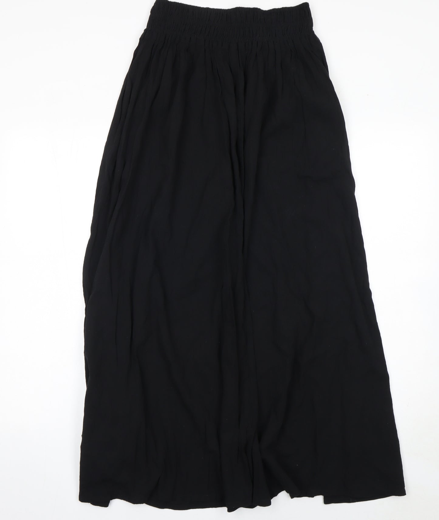 Marks and Spencer Women’s Black Cotton A-Line Midi Skirt Size 10