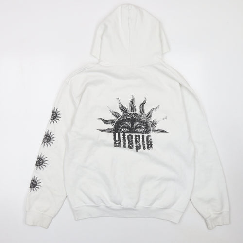 Urban Outfitters Women White Sun Graphic Pullover Hoodie Size S