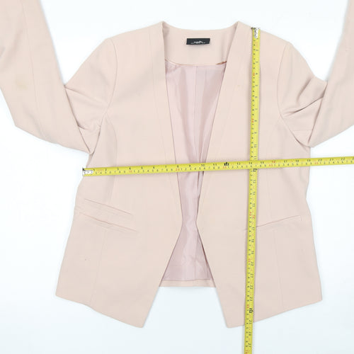 Wallis Women Beige Regular Fit Lined Blazer Jacket Size 14