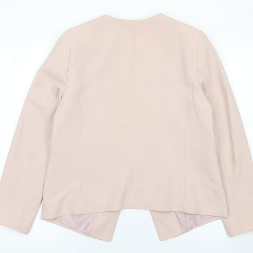 Wallis Women Beige Regular Fit Lined Blazer Jacket Size 14