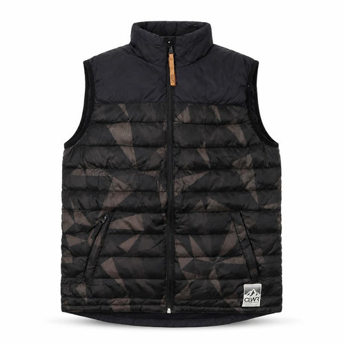 CLWR Colour Wear Men’s Black Geometric Quilted Bodywarmer Size S