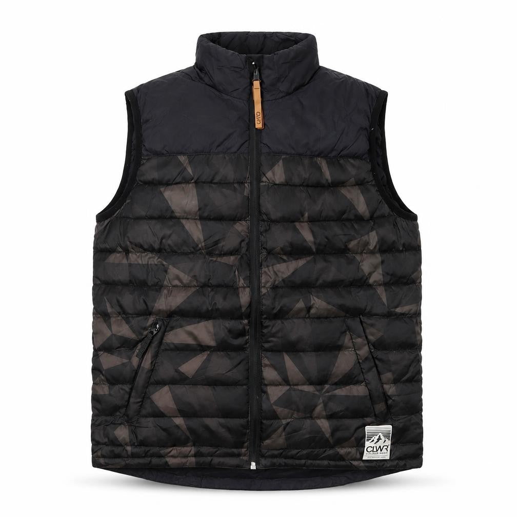 CLWR Colour Wear Men’s Black Geometric Quilted Bodywarmer Size S