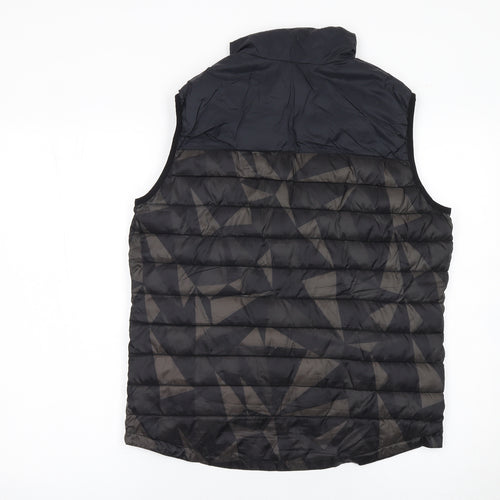 CLWR Colour Wear Men’s Black Geometric Quilted Bodywarmer Size S
