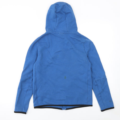 Nike Boys Blue Full Zip Hoodie L 147-158cm Reflective Trim Sportswear