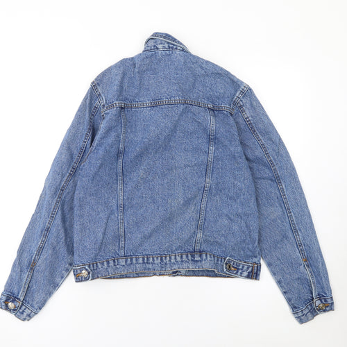 Denim Co Women Blue Denim Jacket UK 10 Classic Long Sleeve