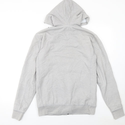 Billabong Men's Grey Full Zip Fleece Lined Hoodie Size S Surf Style