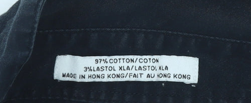 Calvin Klein Men's Black Slim Fit Long Sleeve Button-Up Shirt Size S