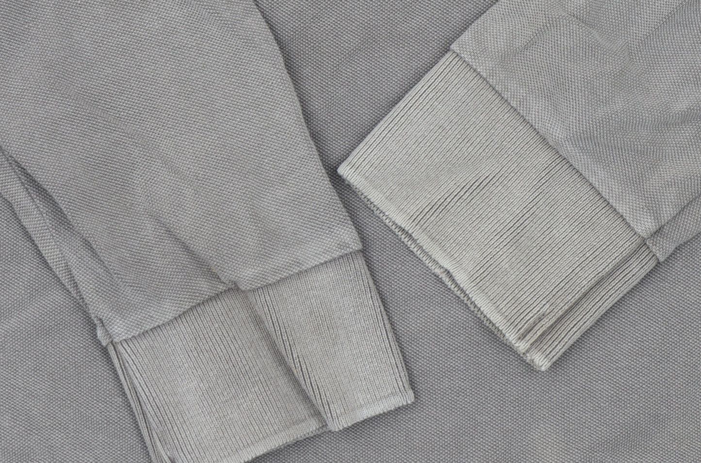 Napapijri Men's Grey Long Sleeve Polo Shirt XL 100% Cotton