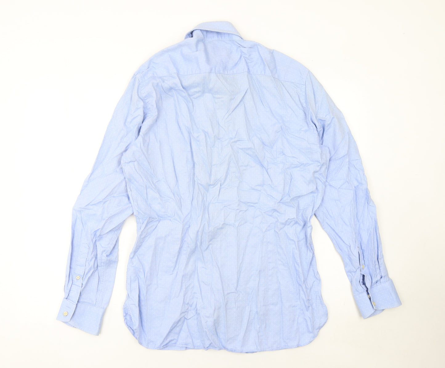 Ted Baker Men’s Blue Cotton Long Sleeve Button-Up Shirt 16.5in