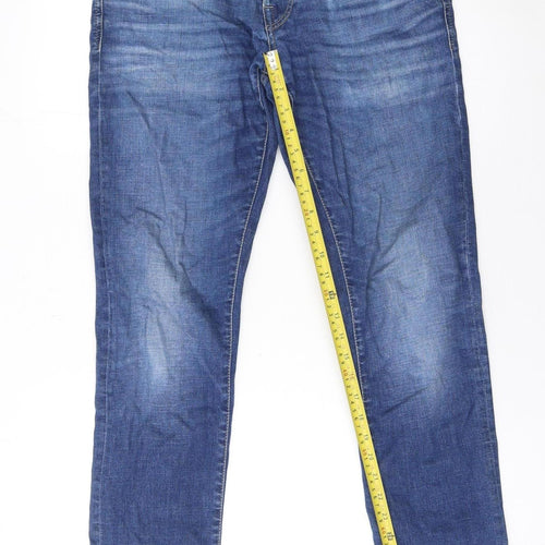 Jack & Jones Men's Blue Straight Jeans 32x32 Cotton Denim