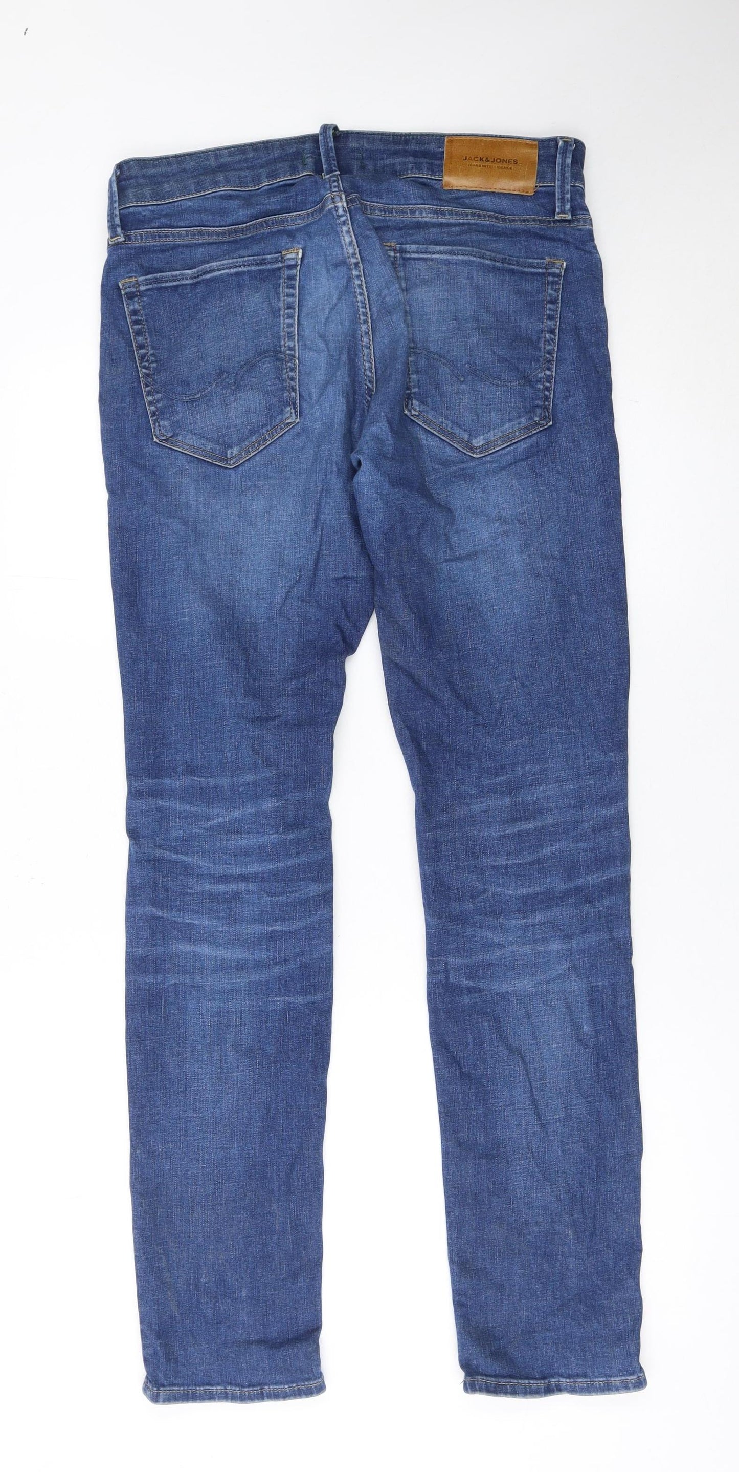 Jack & Jones Men's Blue Straight Jeans 32x32 Cotton Denim