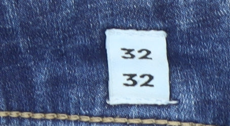 Jack & Jones Men's Blue Straight Jeans 32x32 Cotton Denim