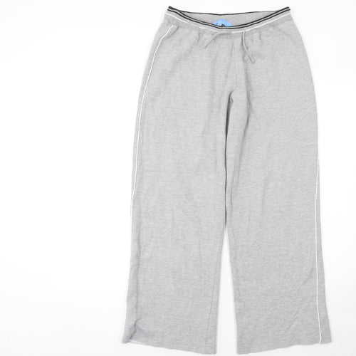 Jac Womenswear Women's Grey Cotton Blend Relaxed Fit Sweatpants Lounge 14/16